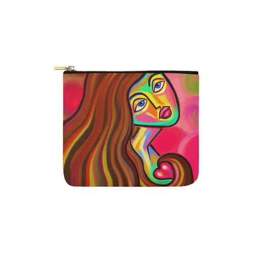 Love is Near Vibrant Portrait Carry-All Pouch 6''x5''
