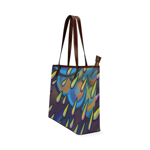 Heavy Rain Cloud Painting Shoulder Tote Bag (Model 1646)