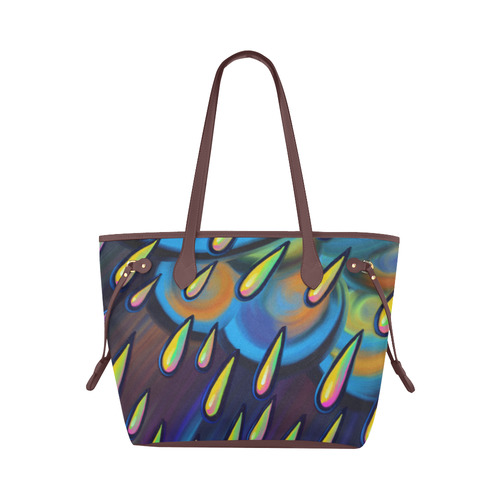 Heavy Rain Cloud Painting Clover Canvas Tote Bag (Model 1661)