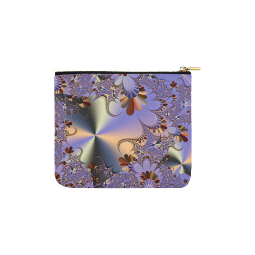 TWIGISLE Fractals with purple metallic shine Carry-All Pouch 6''x5''