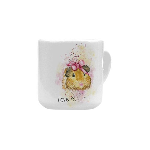Love is... a guinea pig Heart Mub Heart-shaped Mug(10.3OZ)