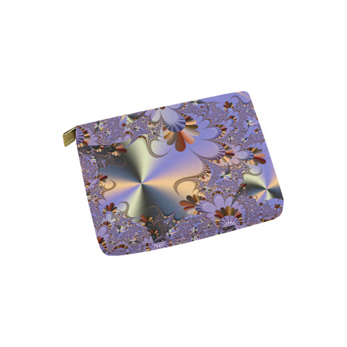 TWIGISLE Fractals with purple metallic shine Carry-All Pouch 6''x5''