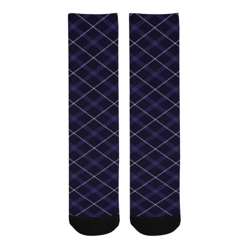 royal blue plaid Trouser Socks