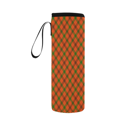 Tami plaid hunting colors tartan Neoprene Water Bottle Pouch/Large