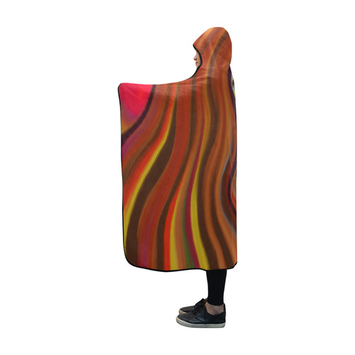 Love is Near Vibrant Portrait Hooded Blanket 60''x50''