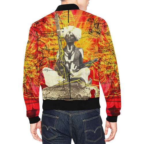 THE SITAR PLAYER All Over Print Bomber Jacket for Men (Model H19)