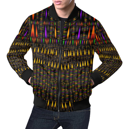 hot as candles and fireworks in warm flames All Over Print Bomber Jacket for Men (Model H19)