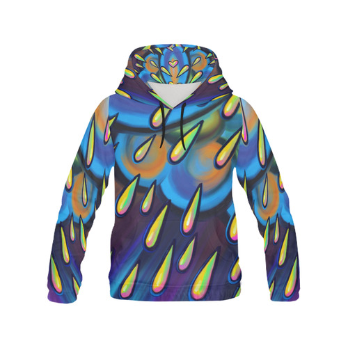 Heavy Rain Cloud Painting All Over Print Hoodie for Men/Large Size (USA Size) (Model H13)