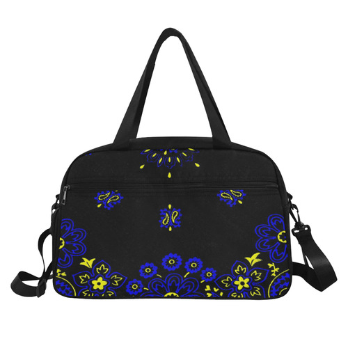 blue yellow bandana 1 Fitness Handbag (Model 1671)