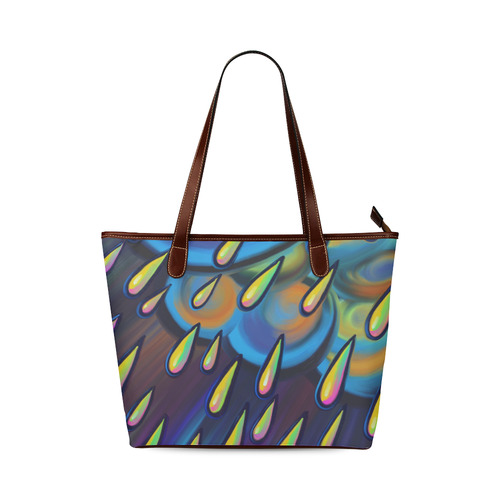 Heavy Rain Cloud Painting Shoulder Tote Bag (Model 1646)