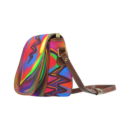 Broken Heart Vibrant Love Painting Saddle Bag/Small (Model 1649) Full Customization