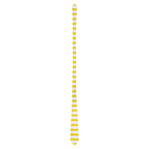 Horizontal Yellow Candy Stripes Classic Necktie (Two Sides)