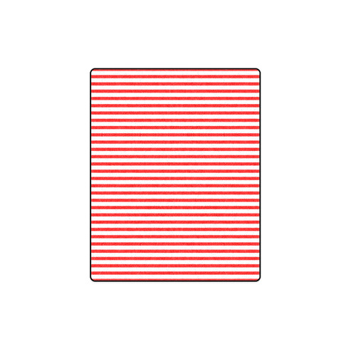 Horizontal Red Candy Stripes Blanket 40"x50"