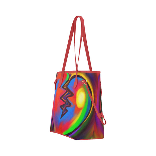 Broken Heart Vibrant Love Painting Clover Canvas Tote Bag (Model 1661)