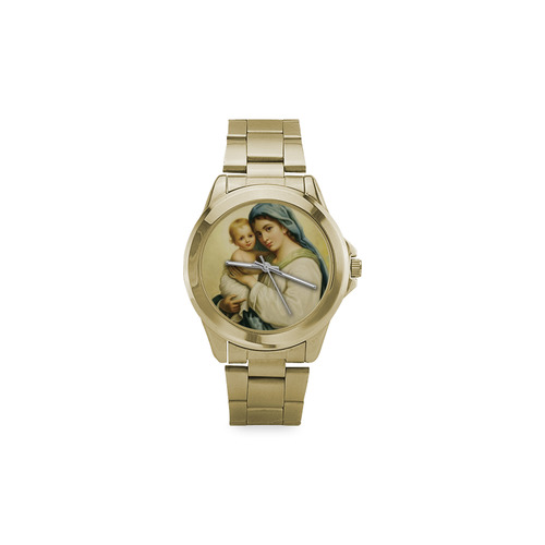 Madonna and Child - Hans Zatzka - Christian gift ideas Custom Gilt Watch(Model 101)