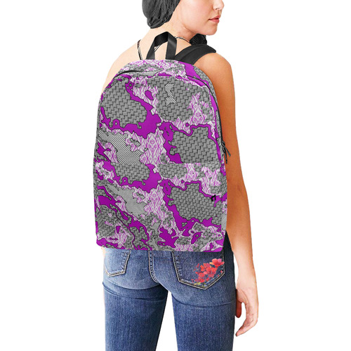 Unique abstract pattern mix 2D by FeelGood Unisex Classic Backpack (Model 1673)