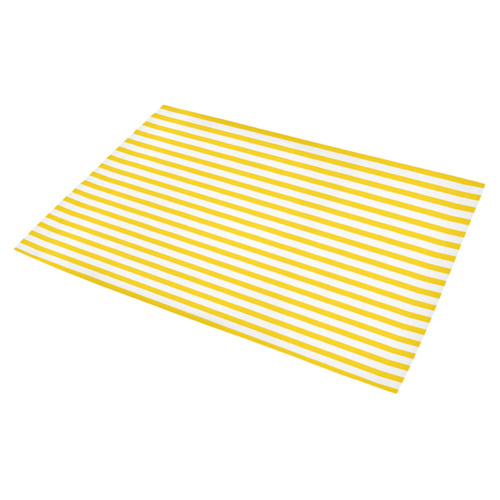 Horizontal Yellow Candy Stripes Azalea Doormat 30" x 18" (Sponge Material)