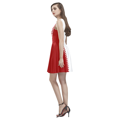 Classic Canada Dresses - Short Thea Sleeveless Skater Dress(Model D19)