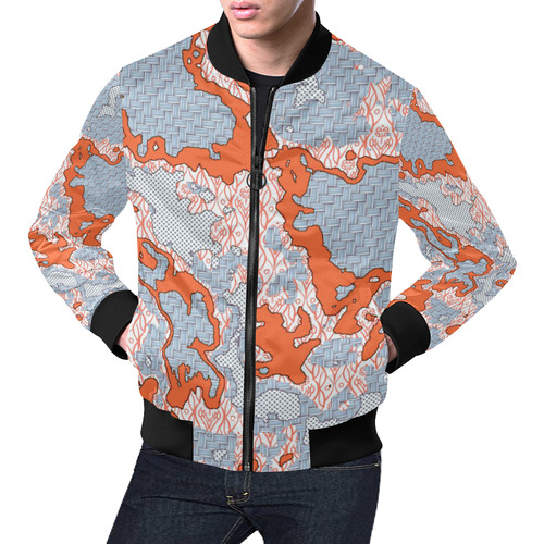 Unique abstract pattern mix 2E by FeelGood All Over Print Bomber Jacket for Men (Model H19)