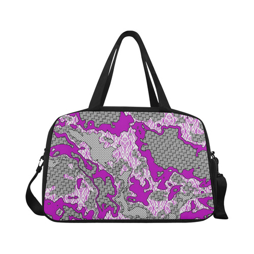 Unique abstract pattern mix 2D by FeelGood Fitness Handbag (Model 1671)