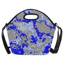 Unique abstract pattern mix 2B by FeelGood Neoprene Lunch Bag/Large (Model 1669)