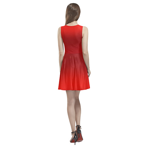 Canada Flag Dresses - Short Thea Sleeveless Skater Dress(Model D19)