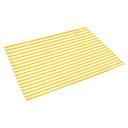 Horizontal Yellow Candy Stripes Azalea Doormat 30" x 18" (Sponge Material)