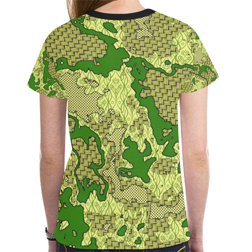Unique abstract pattern mix 2C by FeelGood New All Over Print T-shirt for Women (Model T45)