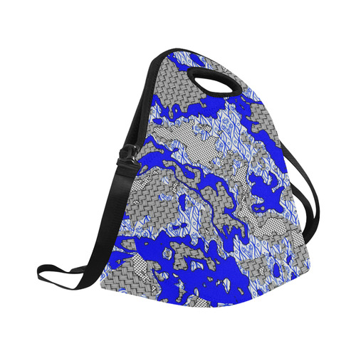 Unique abstract pattern mix 2B by FeelGood Neoprene Lunch Bag/Large (Model 1669)