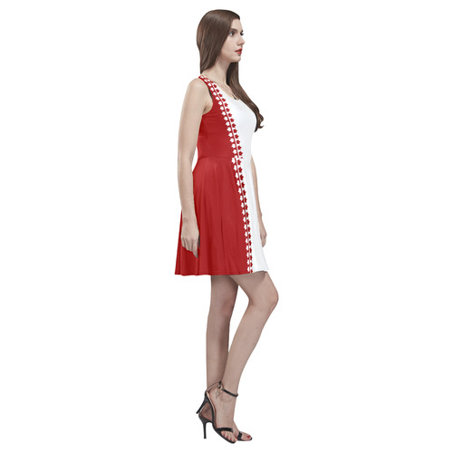 Classic Canada Dresses - Short Thea Sleeveless Skater Dress(Model D19)