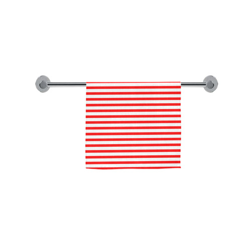 Horizontal Red Candy Stripes Custom Towel 16"x28"