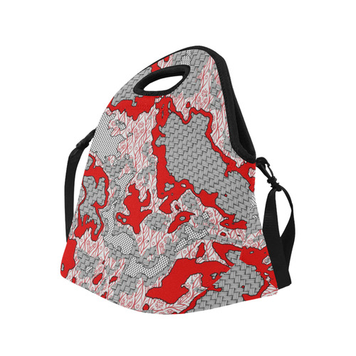 Unique abstract pattern mix 2A by FeelGood Neoprene Lunch Bag/Large (Model 1669)