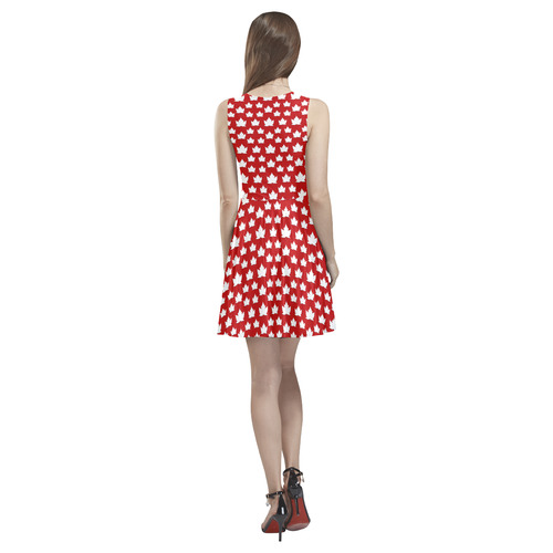 Cute Canada Dresses - Short Thea Sleeveless Skater Dress(Model D19)