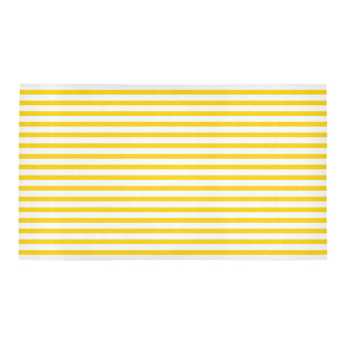 Horizontal Yellow Candy Stripes Bath Rug 16''x 28''