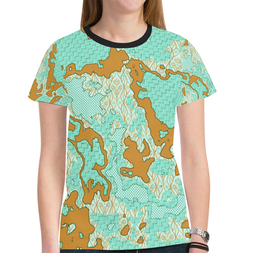 Unique abstract pattern mix 2F by FeelGood New All Over Print T-shirt for Women (Model T45)