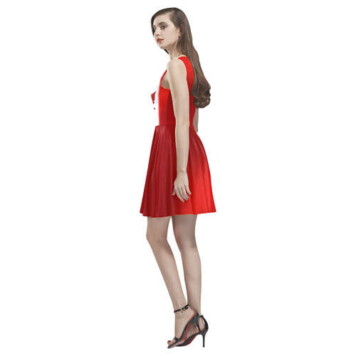 Canada Flag Dresses - Short Thea Sleeveless Skater Dress(Model D19)