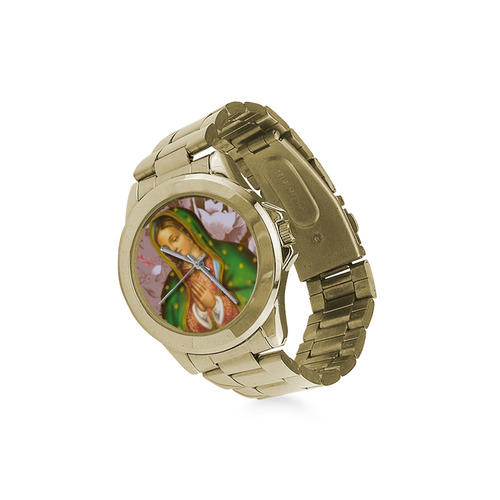 Our Lady of Gaudalupe - Religious Icon Custom Gilt Watch(Model 101)