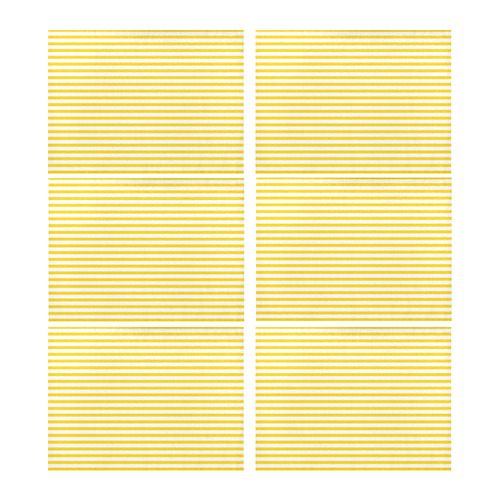 Horizontal Yellow Candy Stripes Placemat 14’’ x 19’’ (Set of 6)