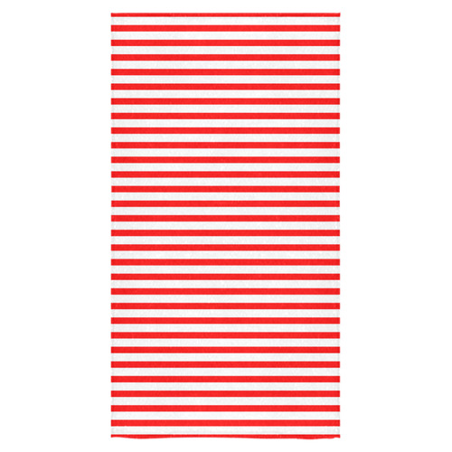 Horizontal Red Candy Stripes Bath Towel 30"x56"