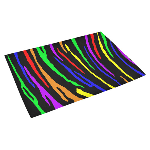 Rainbow Tiger Stripes Azalea Doormat 30" x 18" (Sponge Material)