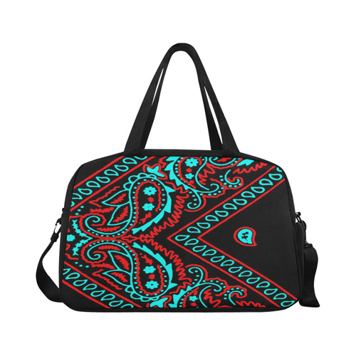 blue and red bandana version 2 Fitness Handbag (Model 1671)