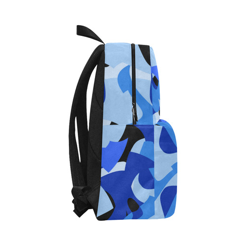 A201 Abstract Blue Camouflage Unisex Classic Backpack (Model 1673)