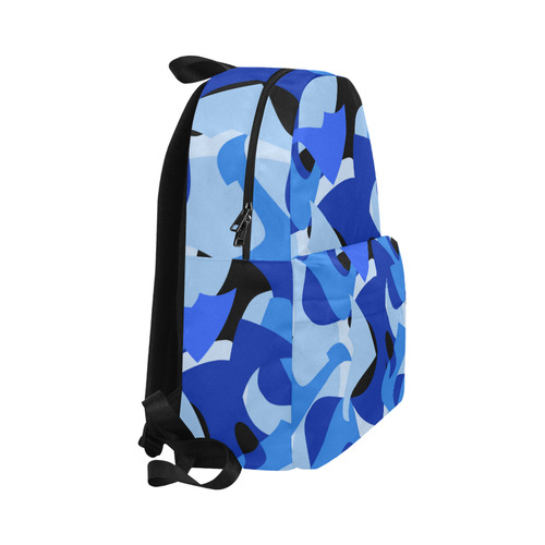 A201 Abstract Blue Camouflage Unisex Classic Backpack (Model 1673)