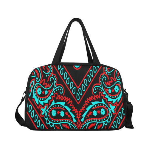 blue and red bandana version 1 Fitness Handbag (Model 1671)