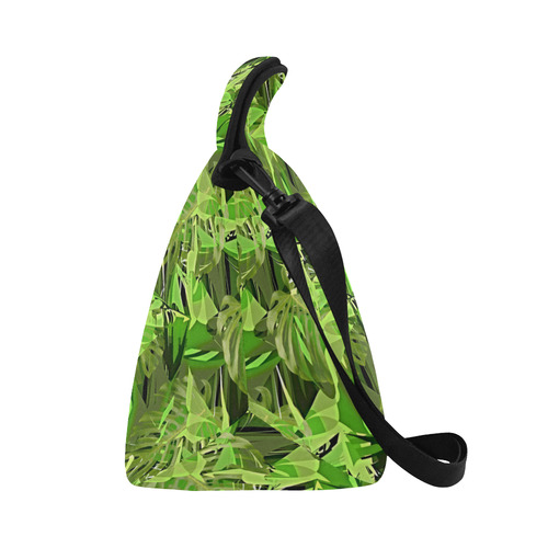 Tropical Jungle Leaves Neoprene Lunch Bag/Large (Model 1669)