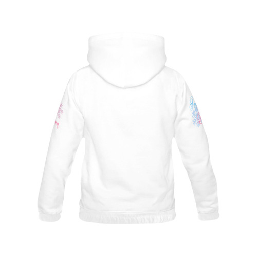 Snow Queen snowflake winter cool chic pink blue All Over Print Hoodie for Women (USA Size) (Model H13)