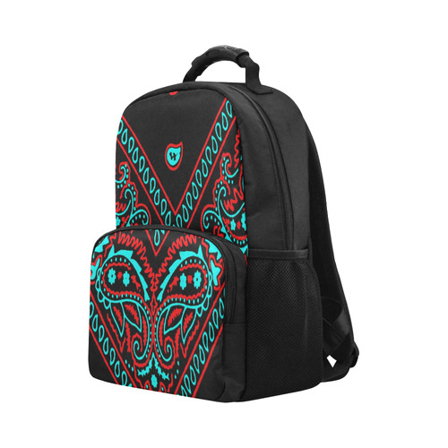 blue and red bandana Unisex Laptop Backpack (Model 1663)