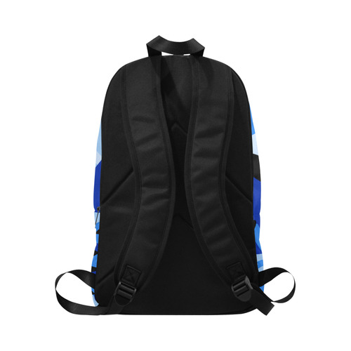 A201 Abstract Blue Camouflage Fabric Backpack for Adult (Model 1659)