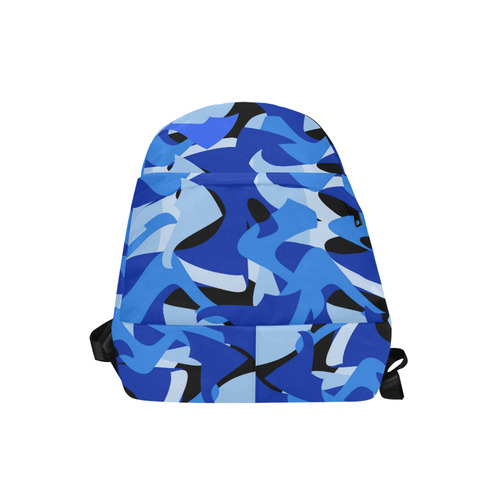 A201 Abstract Blue Camouflage Unisex Classic Backpack (Model 1673)