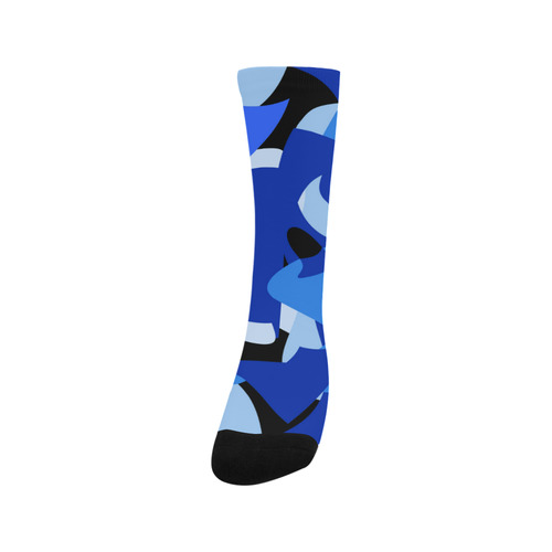 A201 Abstract Blue Camouflage Trouser Socks